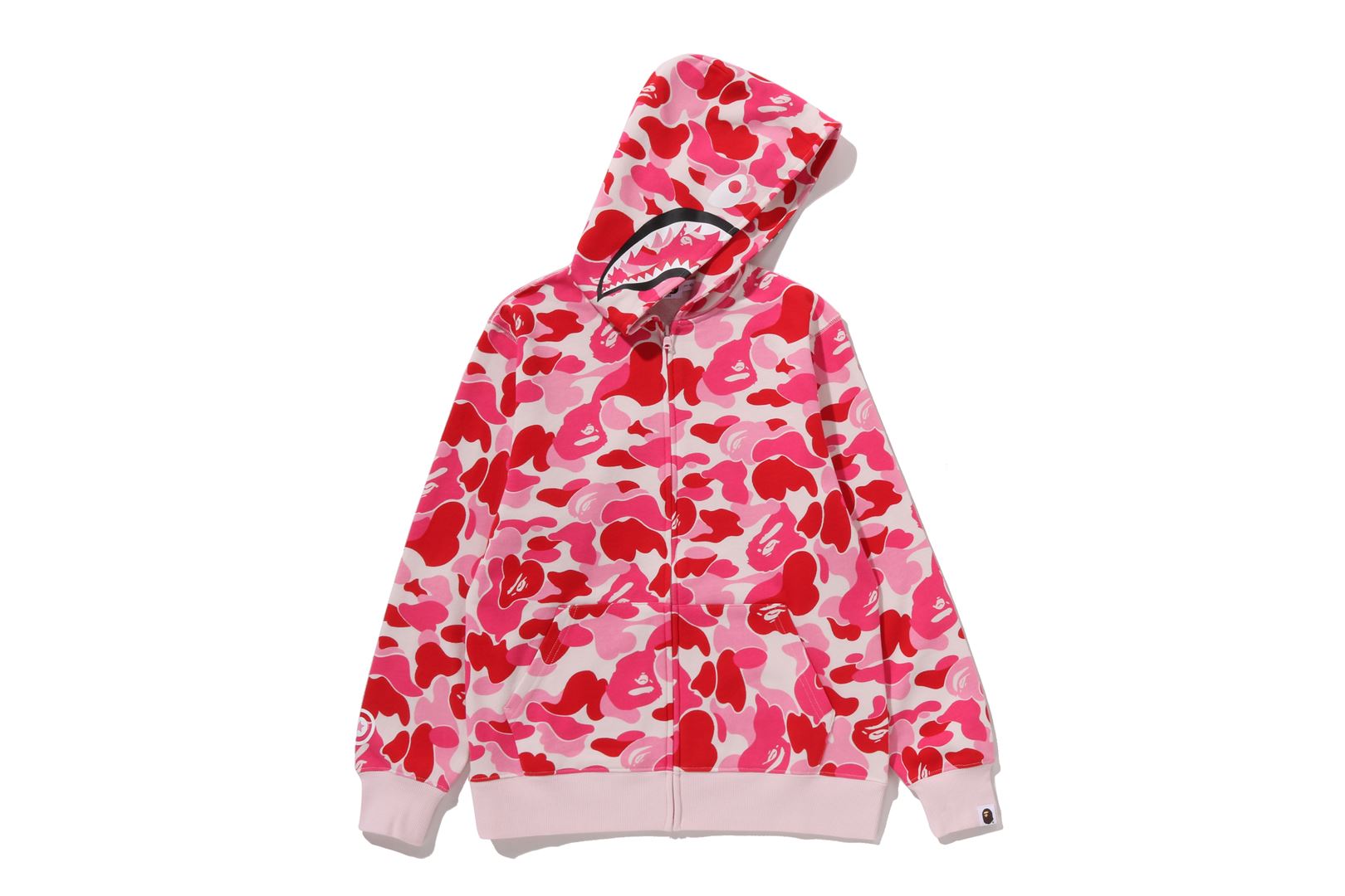 Ape Milo パーカー PINK M22 MILO SHARK CROPPED FULL ZIP DOUBLE HOODIE LADIES – eu.bape.com
