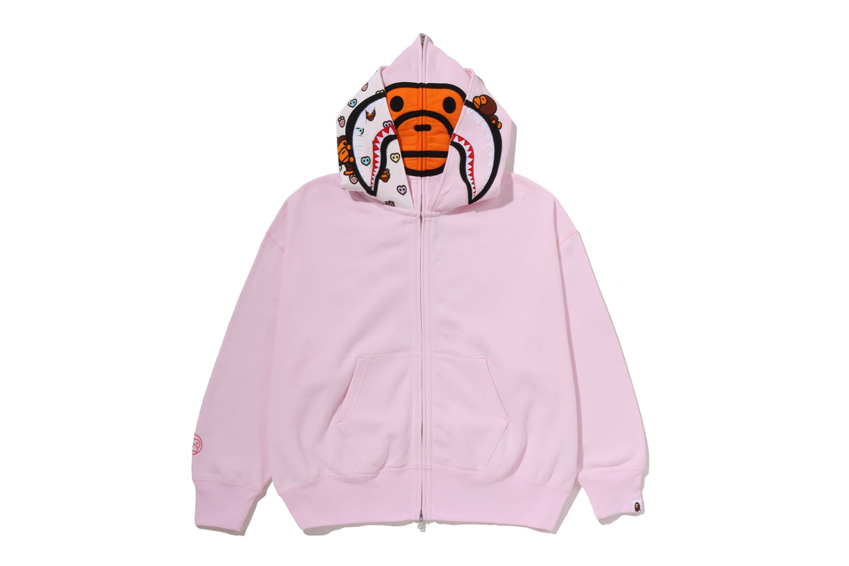 MILO SHARK OVERSIZED FULL ZIP DOUBLE HOODIE LADIES