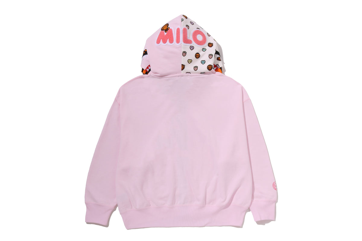MILO SHARK OVERSIZED FULL ZIP DOUBLE HOODIE LADIES