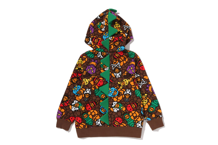 MILO MULTI DINOSAURS PATTERN ZIP HOODIE KIDS