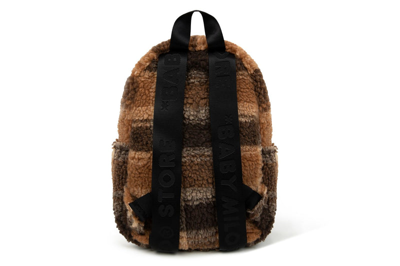 BABY MILO MINI FUR CHECK BACKPACK