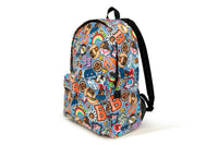 BADGE PATTERN LARGE BACKPACK