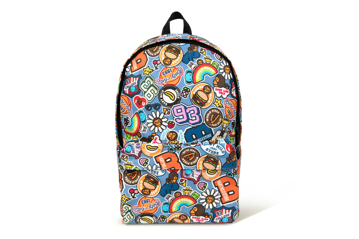 BADGE PATTERN LARGE BACKPACK – eu.bape.com