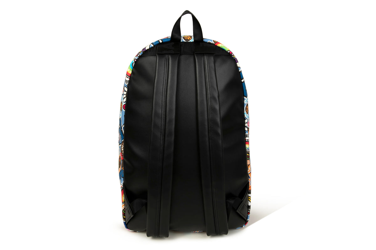 BADGE PATTERN LARGE BACKPACK