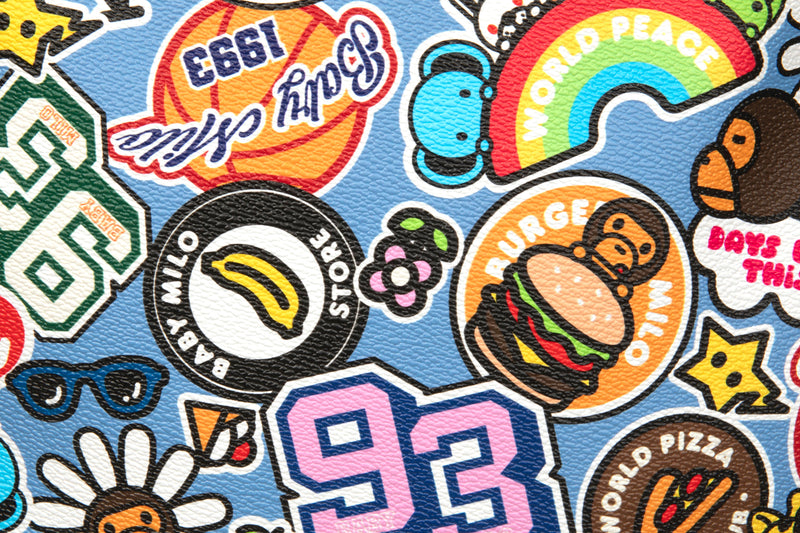 BADGE PATTERN LARGE BACKPACK