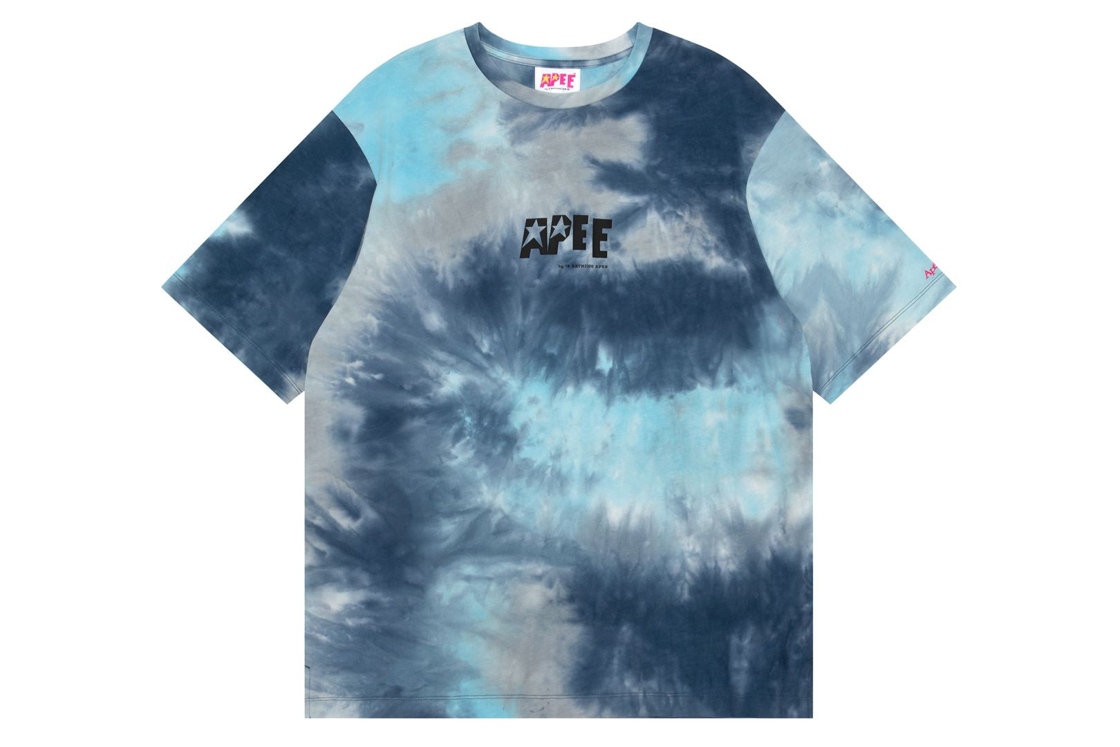 TIE DYE GRAPHIC SLIT TUNIC TEE LADIES eu.bape