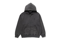 GARMENT DYED ONE POINT RELAXED FIT FULL ZIP HOODIE