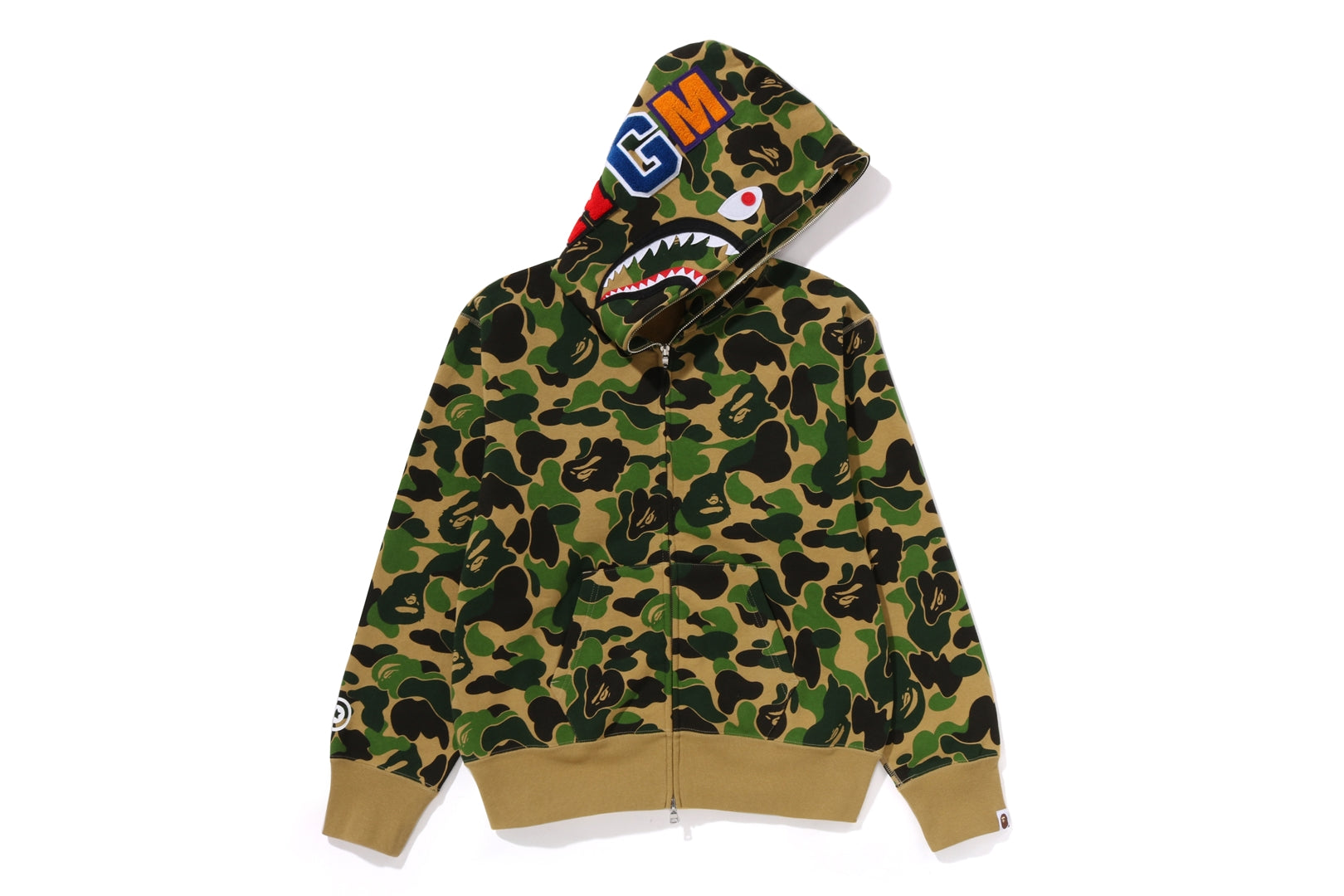 ABC CAMO SHARK FULL ZIP HOODIE シャーク　パーカー ABC CAMO SHARK FULL ZIP HOODIE LADIES – eu.bape.com