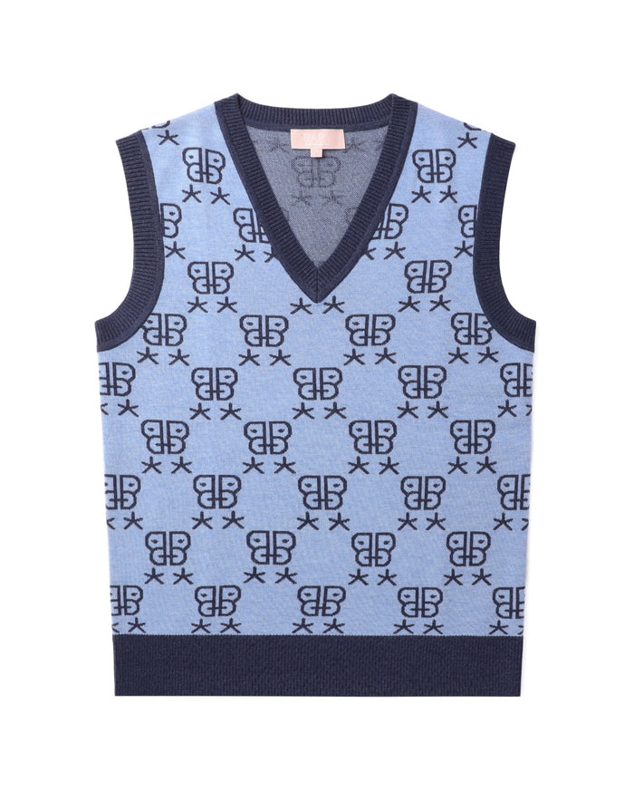 BAPY MONOGRAM KNIT VEST LADIES